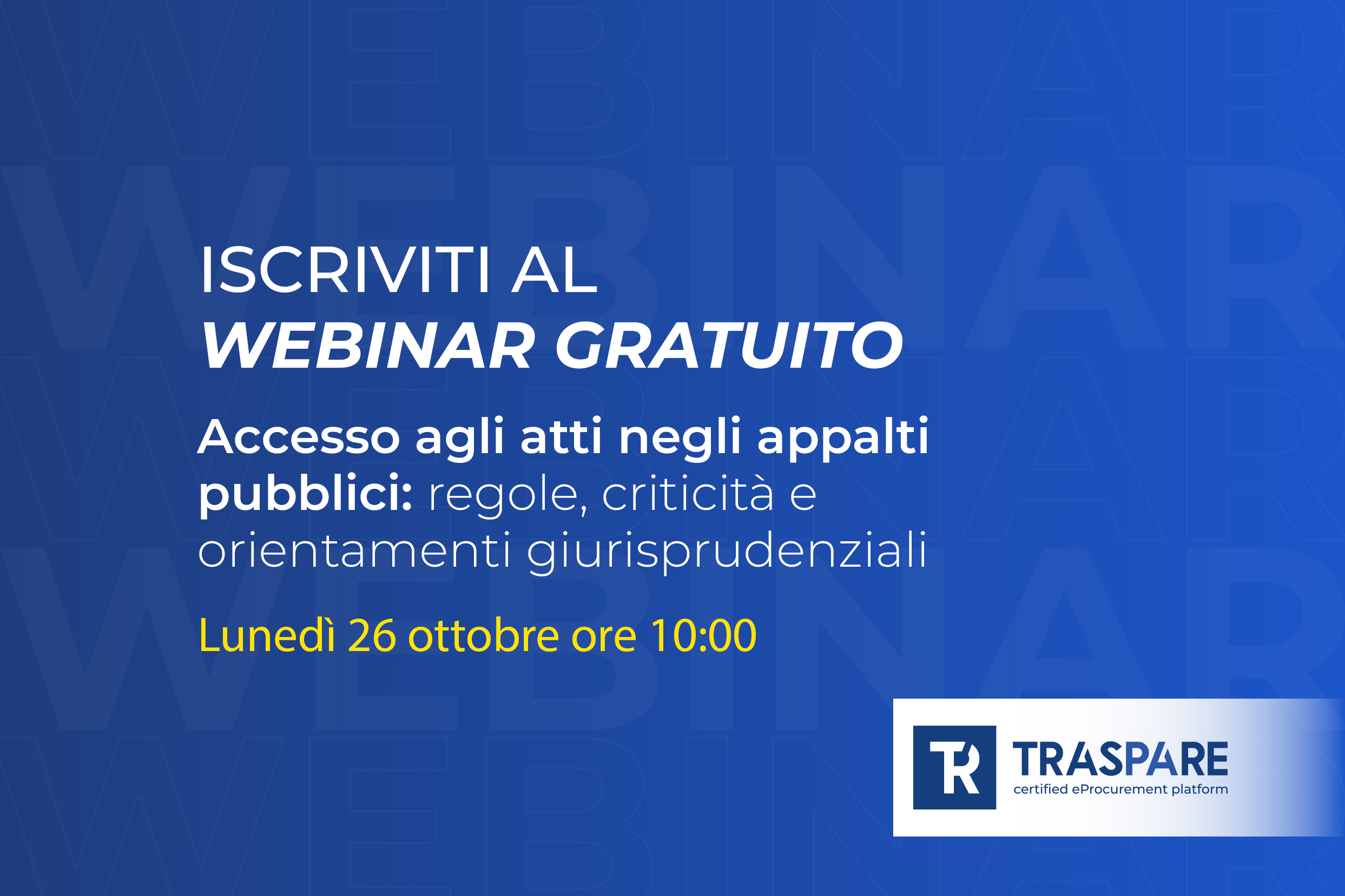 webinar Traspare Esecuzione